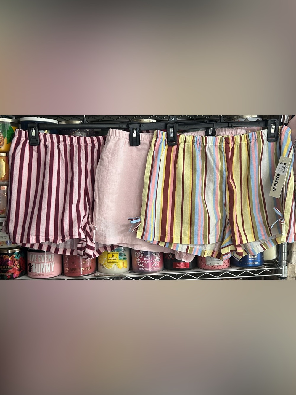 3 Pair No Boundaries Stripe Shorts